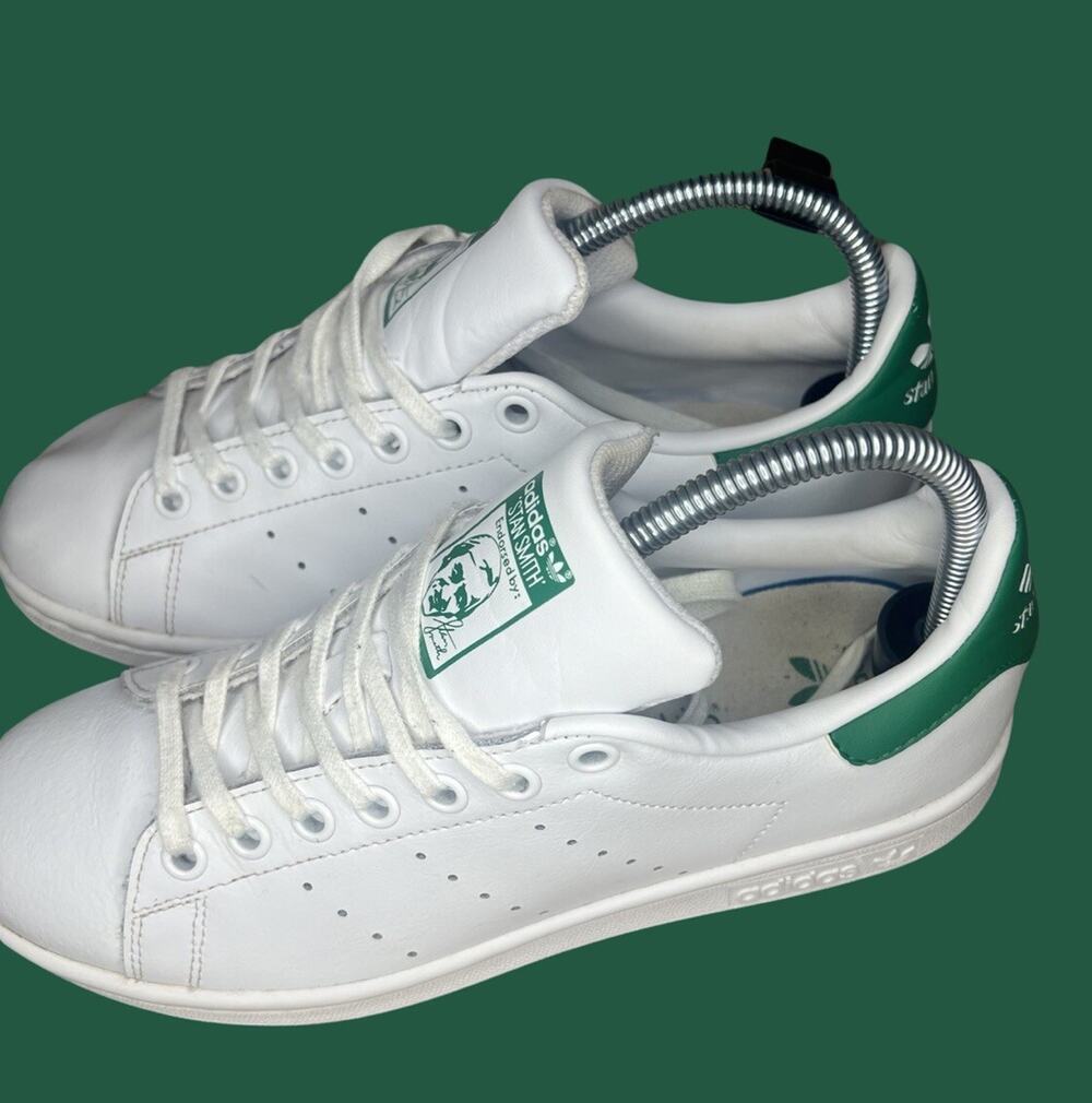 Men’s Size 5.5- ADIDAS Stan Smith M20605 Sneakers, Low top, White, Green, 2019